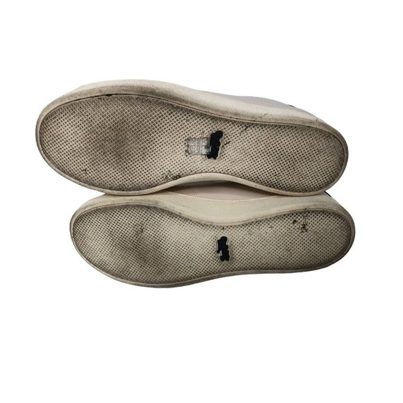 Coach Sneakers G1905 Beige Womens 9B Flats EUR 39.5 UK 7 Low Top Tan Navy Blue - Picture 12 of 12